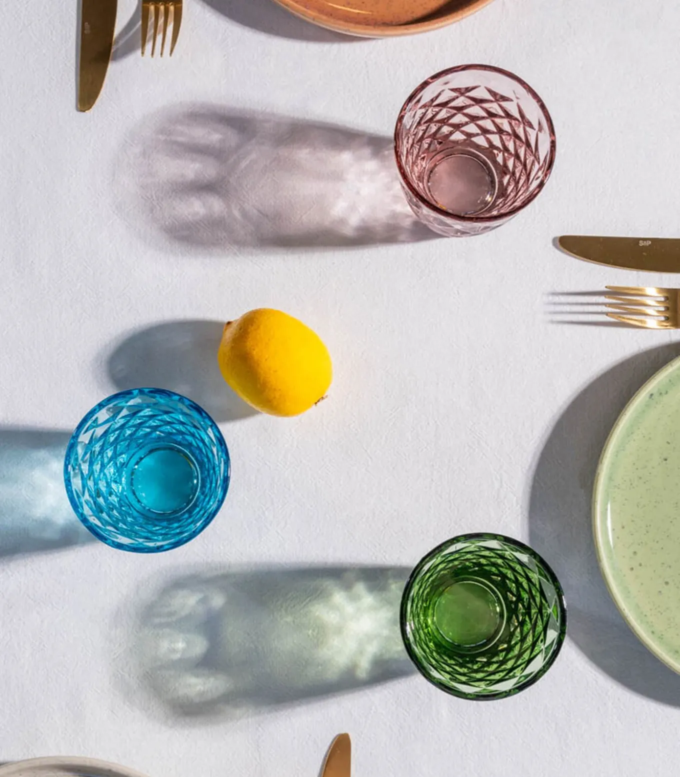 Glas 22cl roze Prisma - set/4