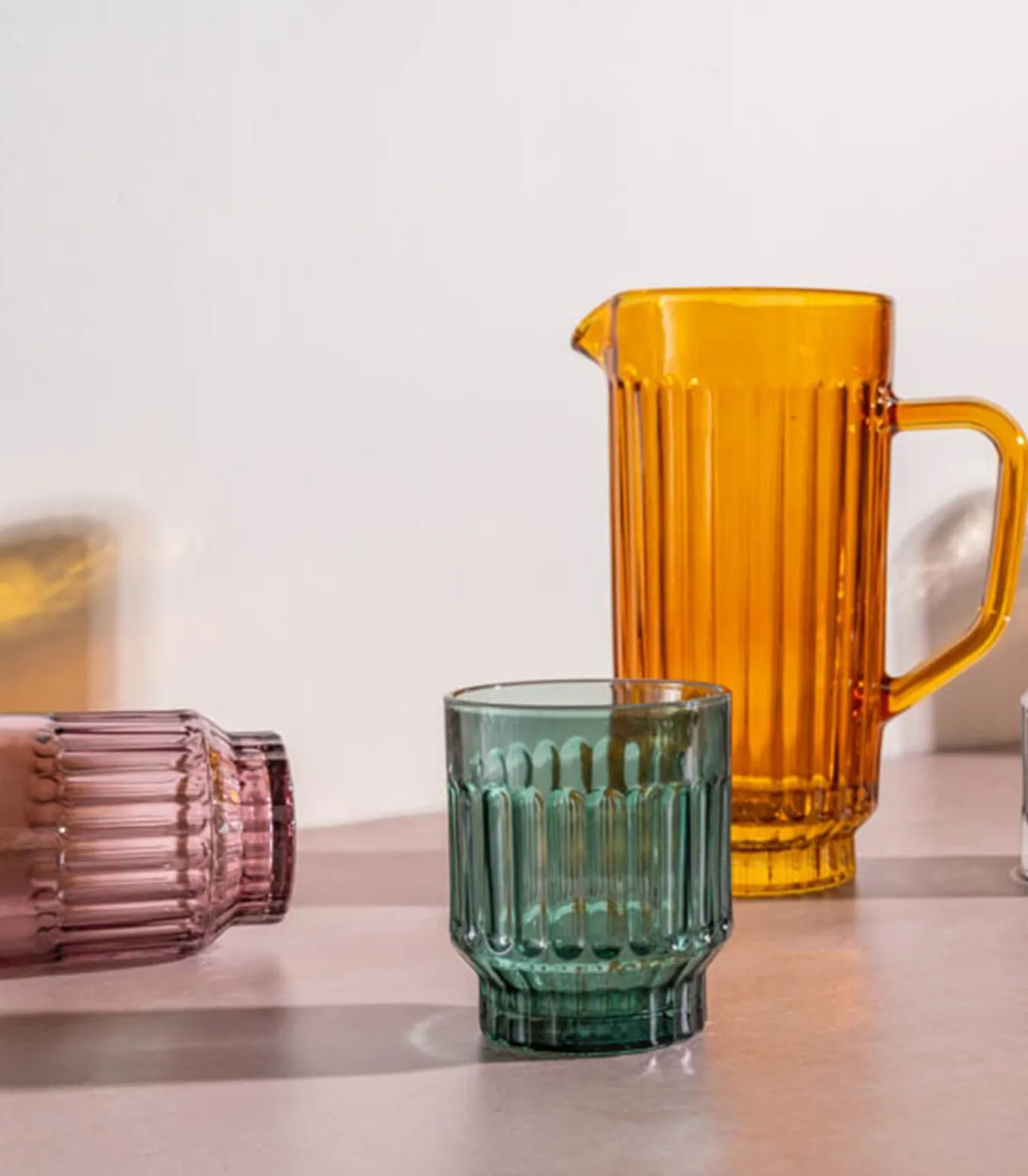 Glas 30cl roze Tone - set/4