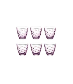 Glazen Flora - Roze - 250 ml - 6 stuks