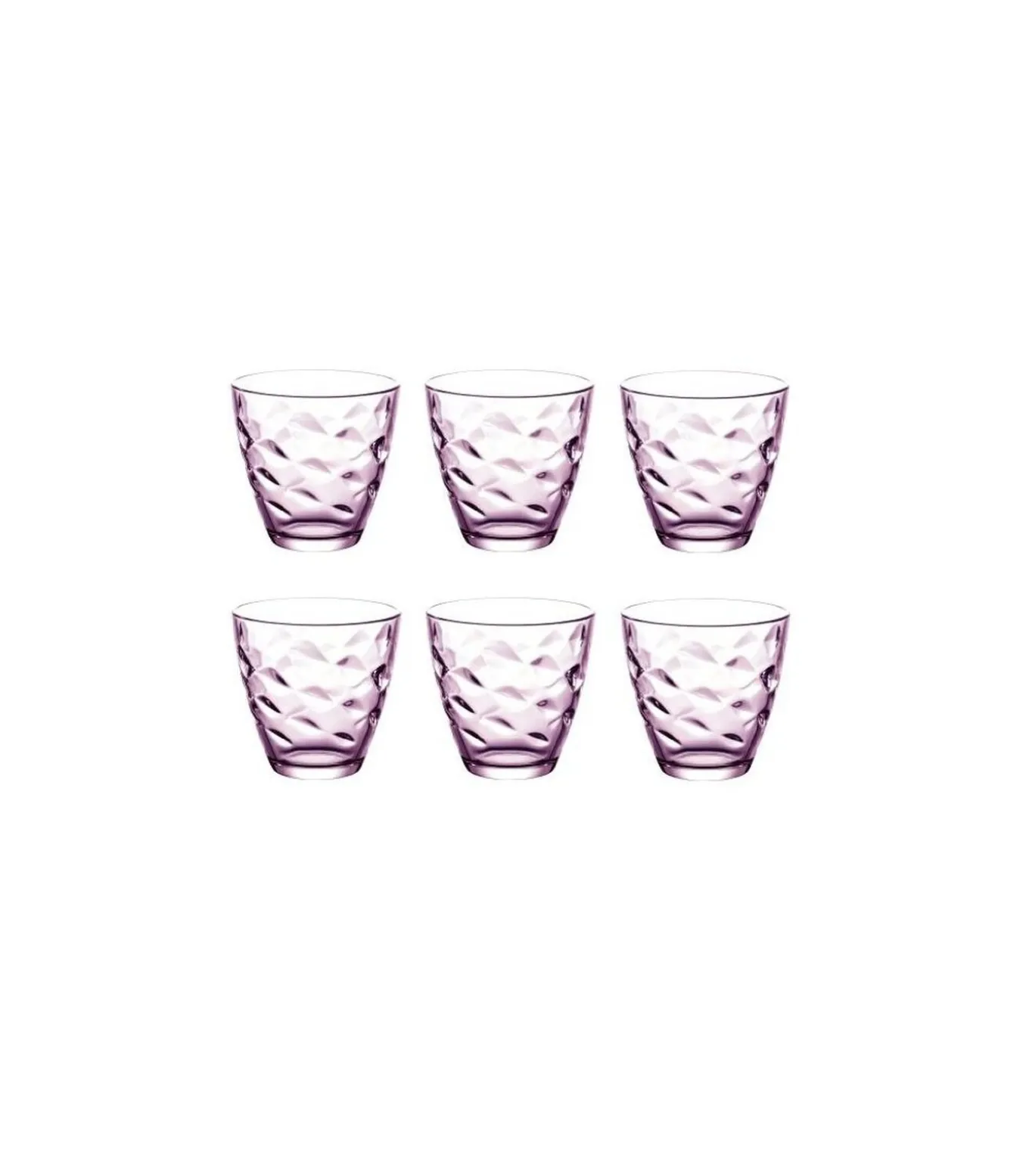 Glazen Flora - Roze - 250 ml - 6 stuks