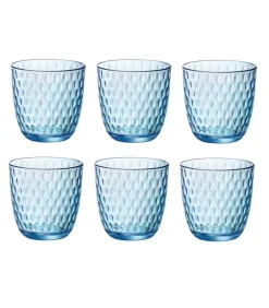 Glazen Slot - Blauw - 290 ml - 6 stuks