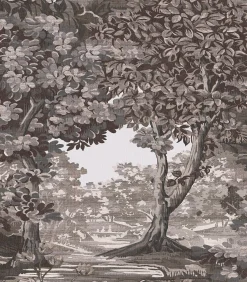 Graham & Brown Vliesbehang Bodenham Etching Charcoal