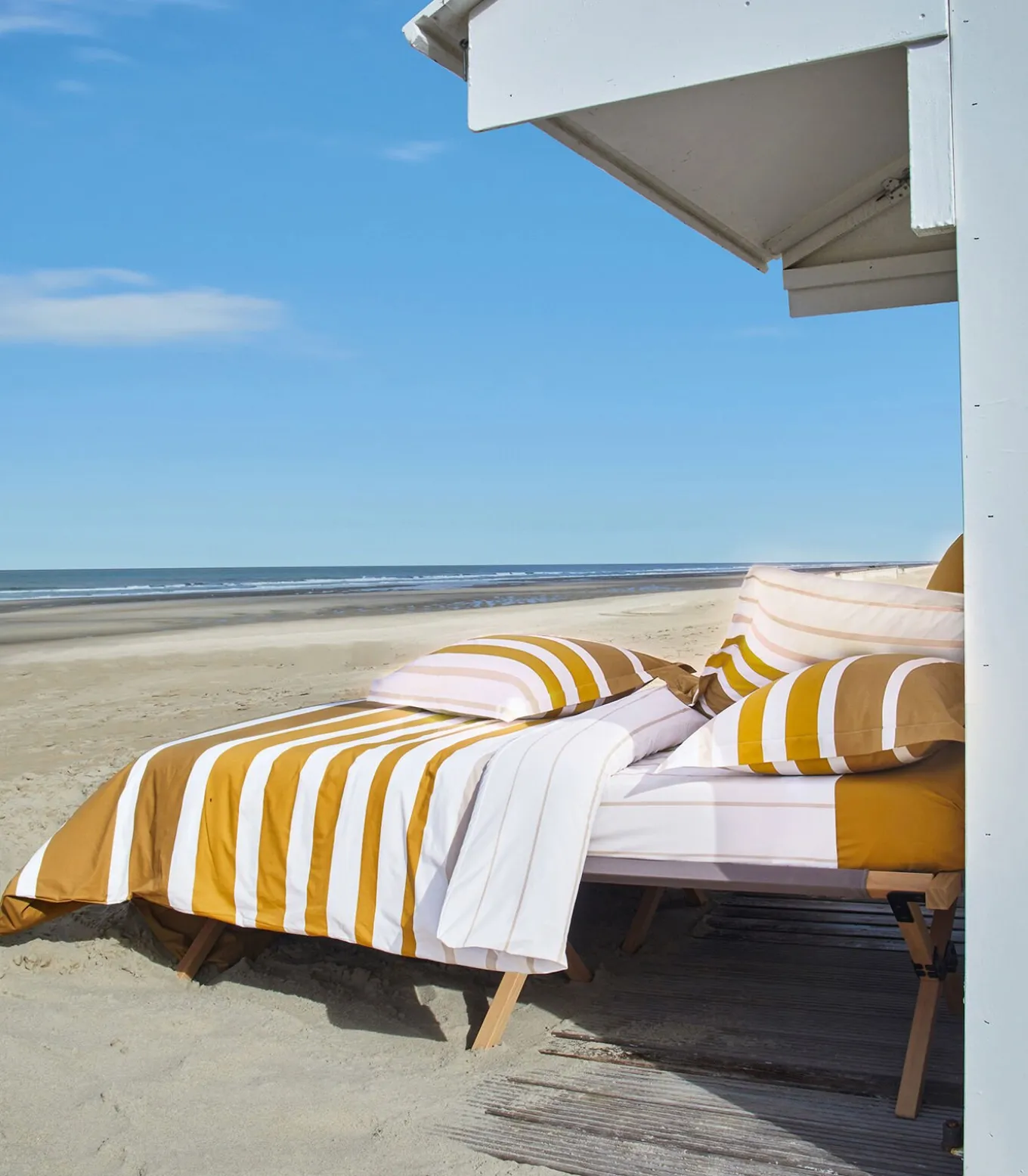 GRAND LARGE Ocre - Dekbedovertrek Perkaal Katoen