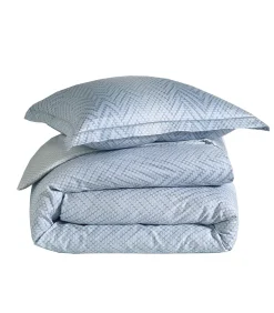 GRAVITY Bleu Céleste - Dekbedovertrek Satijn Katoen