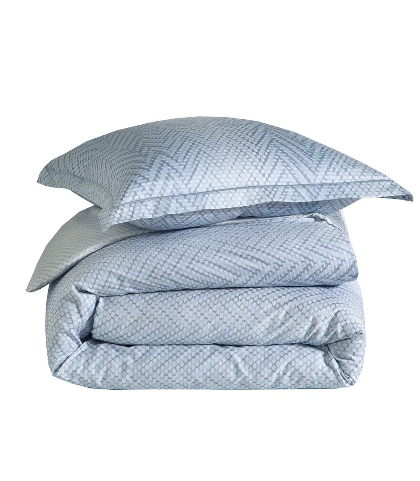 GRAVITY Bleu Céleste - Dekbedovertrek Satijn Katoen