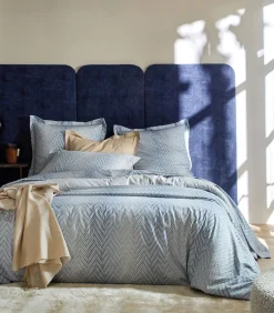 GRAVITY Bleu Céleste - Laken Satijn katoen