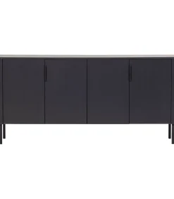 Gunnar Dressoir 200 cm - Grenen - Matzwart - 85x201x44