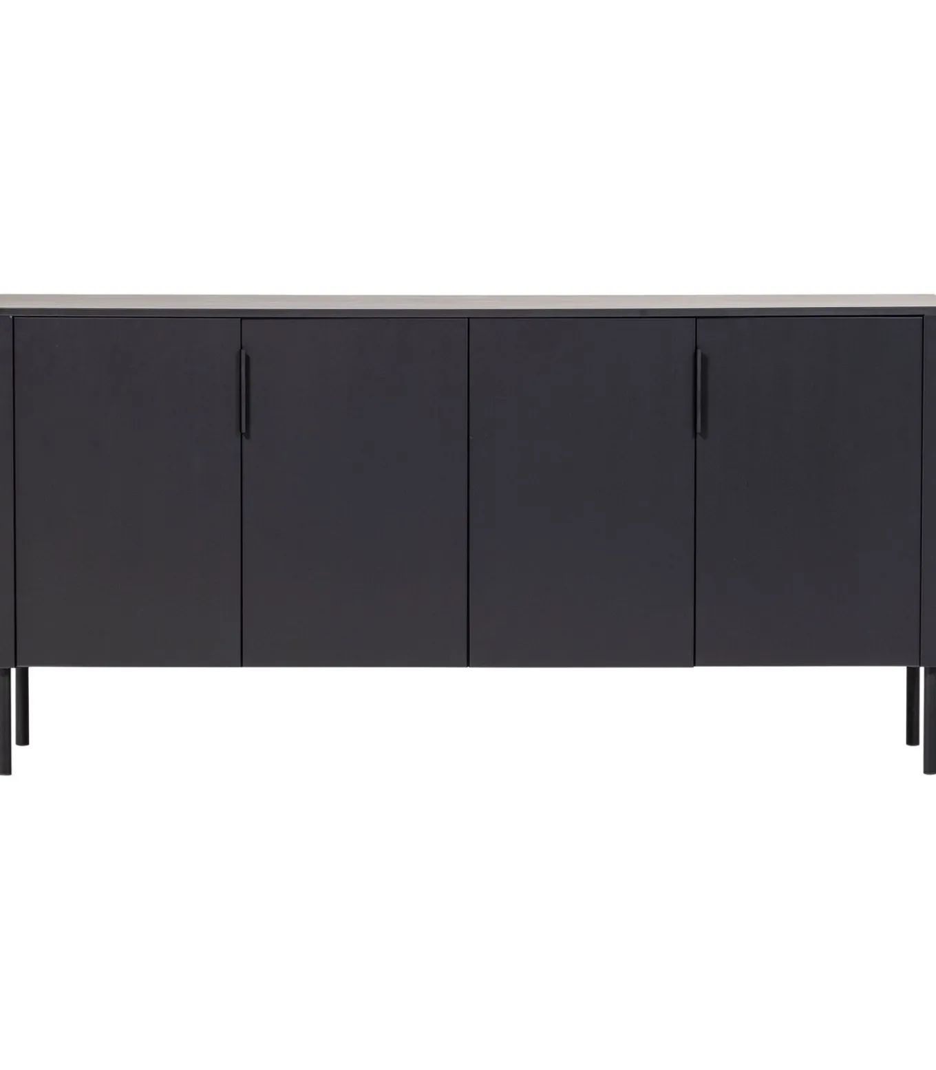 Gunnar Dressoir 200 cm - Grenen - Matzwart - 85x201x44