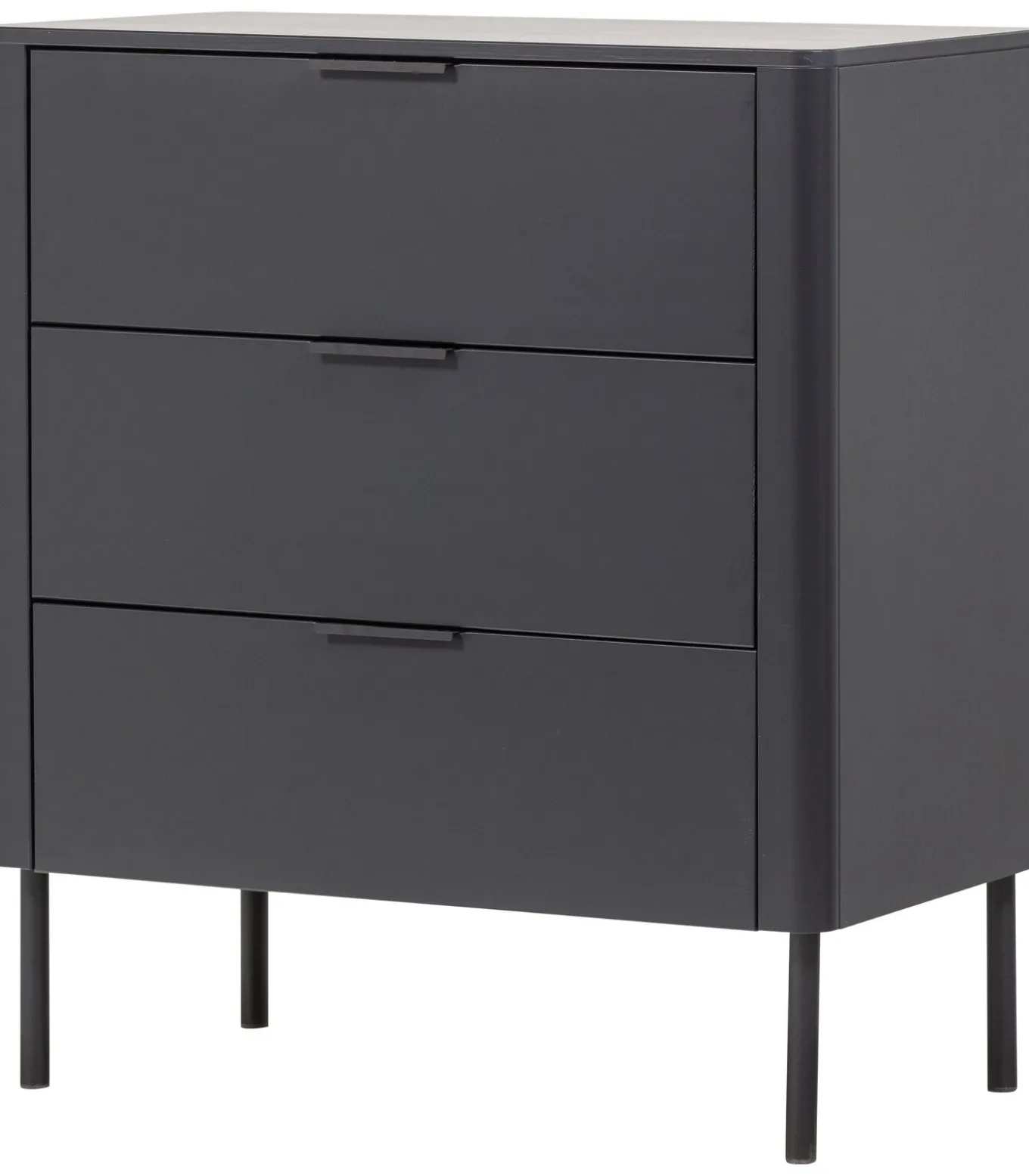 Gunnar Ladekast - Grenen - Matzwart - 93x94x52