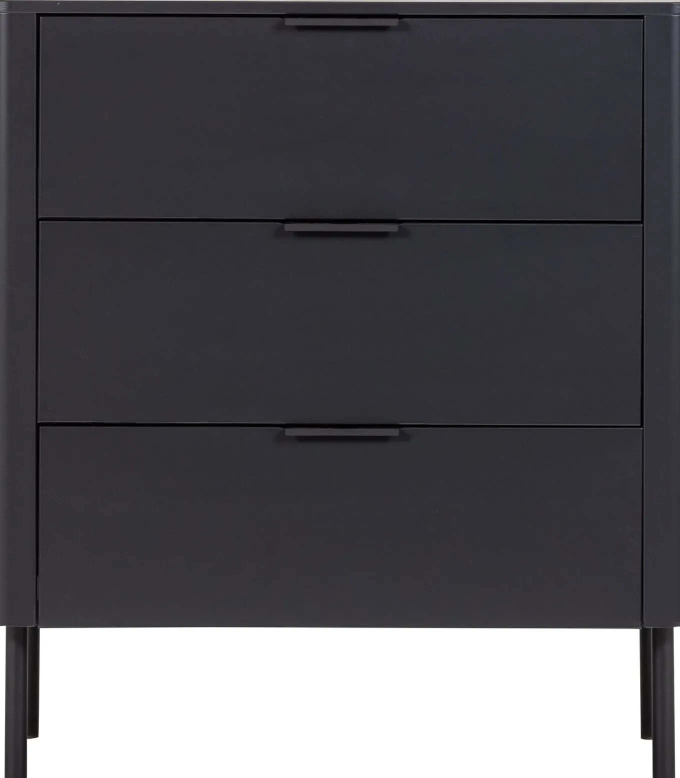 Gunnar Ladekast - Grenen - Matzwart - 93x94x52