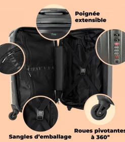 Handbagage Koffer met 4 wielen en TSA slot (Brandweer - Auto - Voertuig - Jongens - Kinderen)