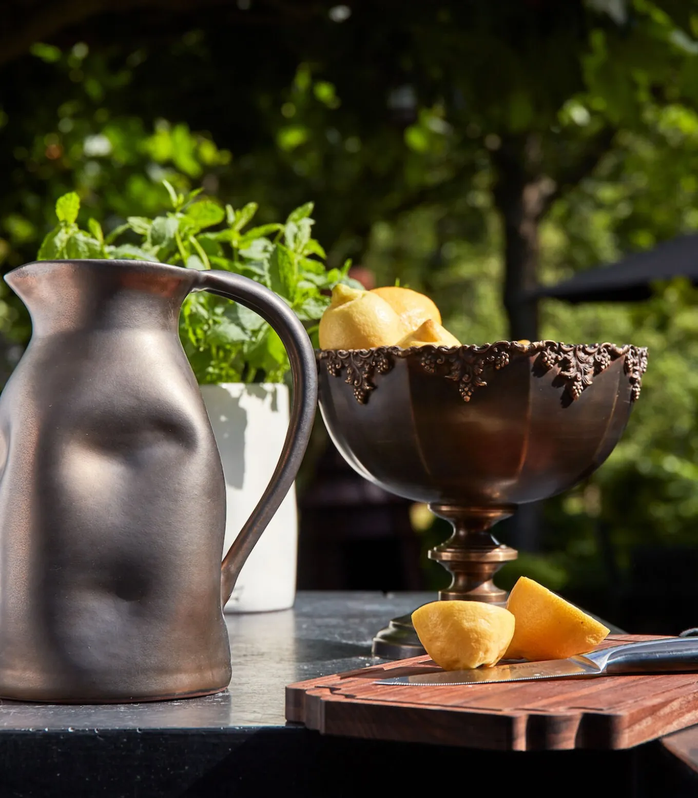 Handgemaakt - Aardewerk - Karaf - Platinum