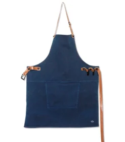 Handgemaakt - Uniek - Barbecueshort - Keukenschort - Donkerblauw