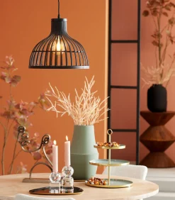 Hanglamp Aliza - Bamboe/Zwart - Ø35cm