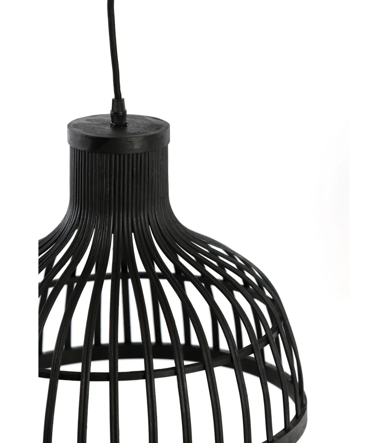 Hanglamp Aliza - Bamboe/Zwart - Ø35cm