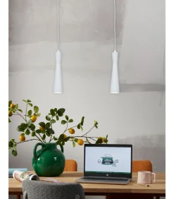 Hanglamp Bordeaux - Wit - 6x6x26cm