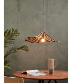 Hanglamp Cuzco - Zwart/Naturel - 65x65x20cm