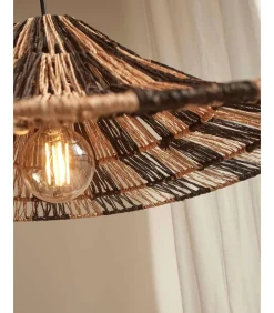 Hanglamp Cuzco - Zwart/Naturel - 65x65x20cm