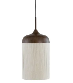 Hanglamp Dania - Bruin/Crème - Ø27.5x52cm