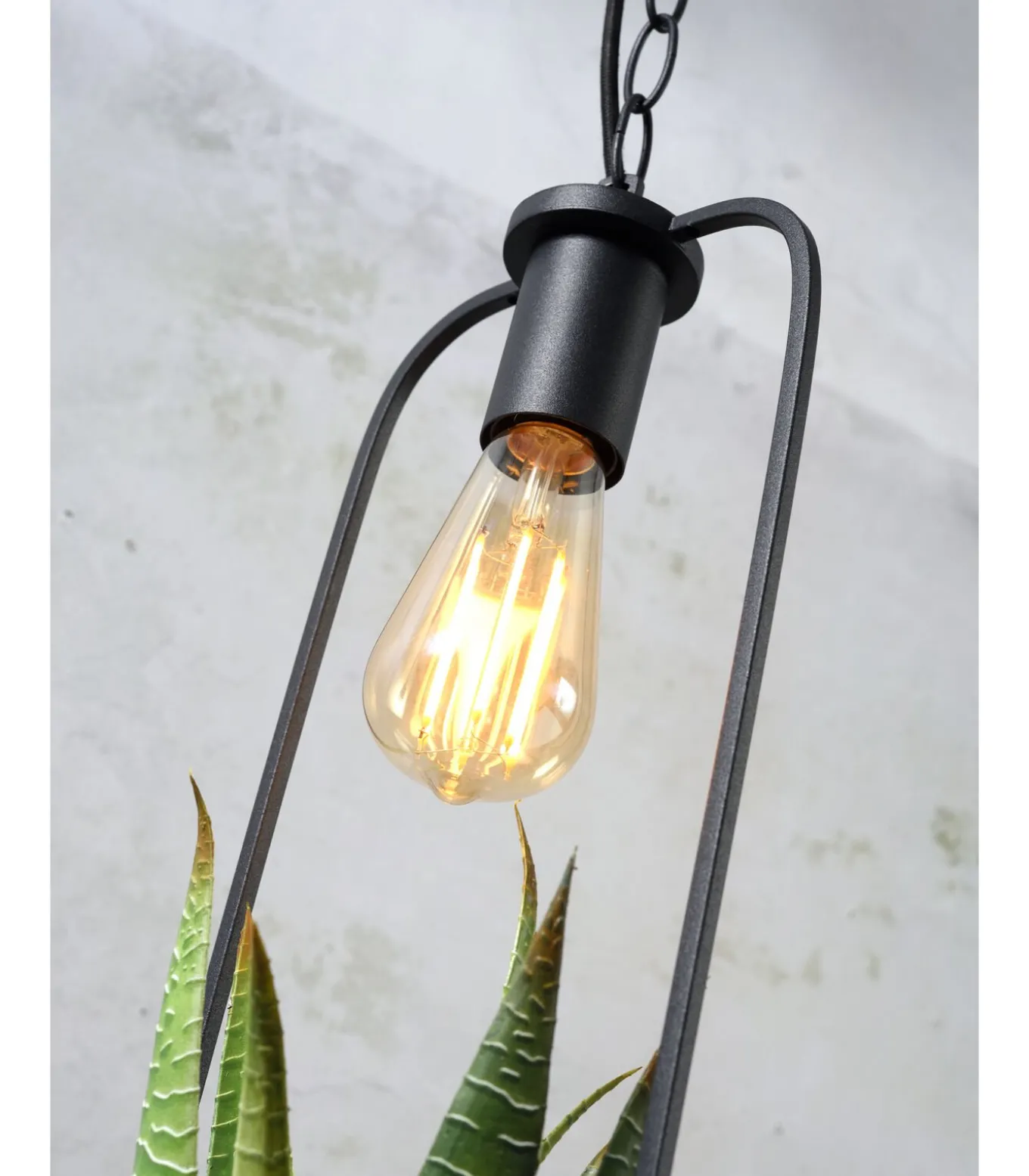 Hanglamp Florence - Zwart - 19x19x52cm