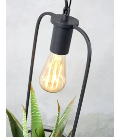 Hanglamp Florence - Zwart - 19x19x52cm