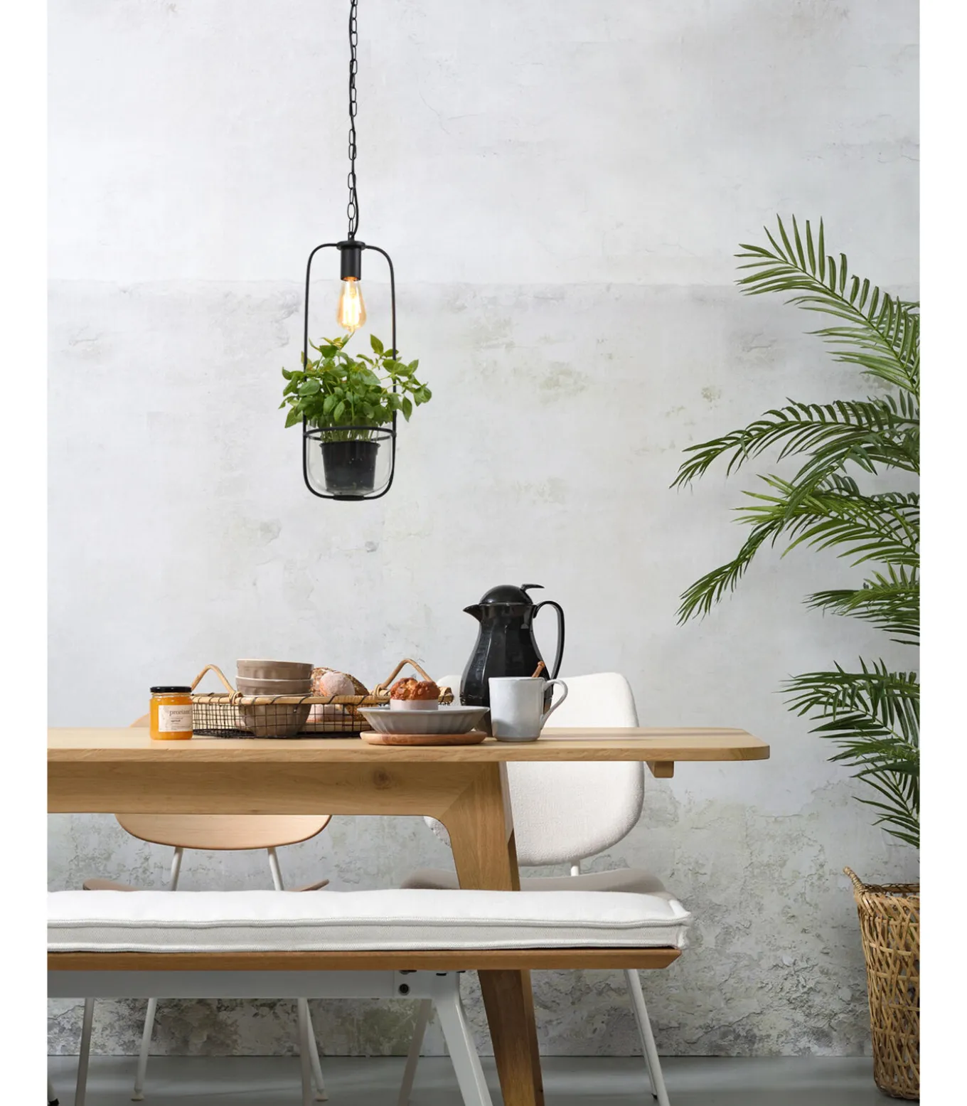 Hanglamp Florence - Zwart - 19x19x52cm