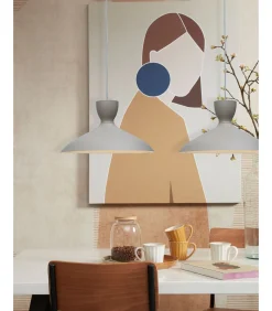 Hanglamp Hanover - Grijs - 40x40x22cm