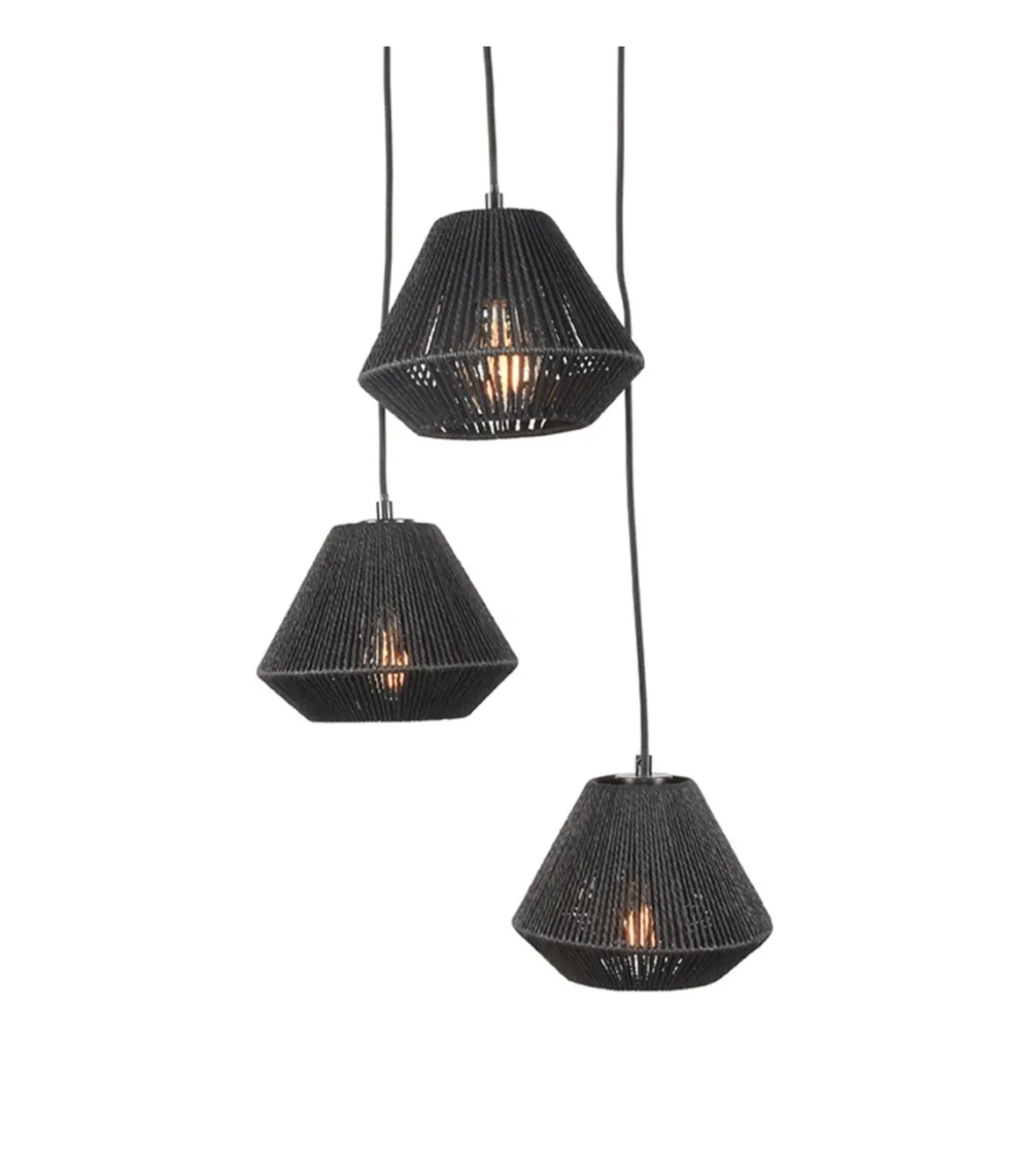 Hanglamp Ibiza Diamond 3-Lichts 30x30x150 cm
