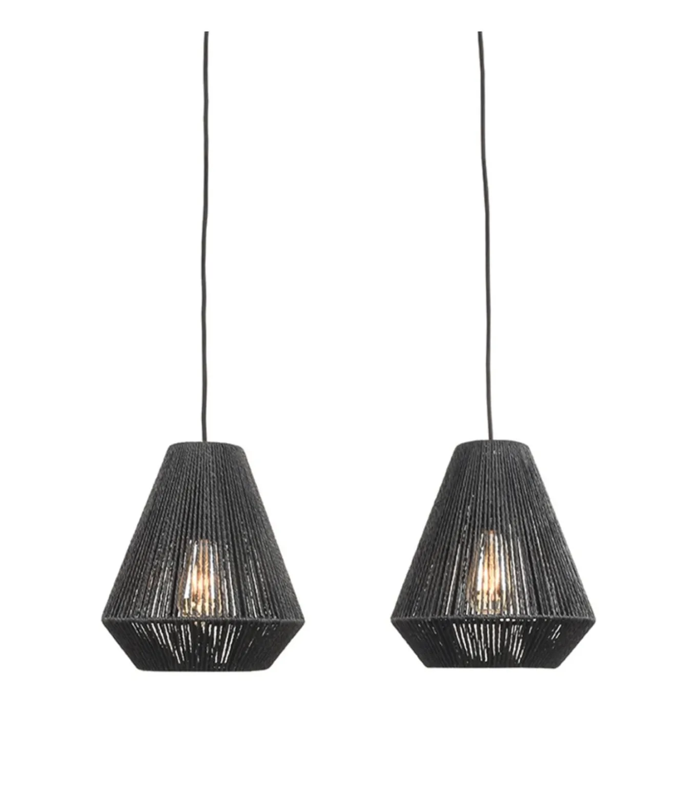 Hanglamp Ibiza Diamond 2-Lichts 80x33x150 cm