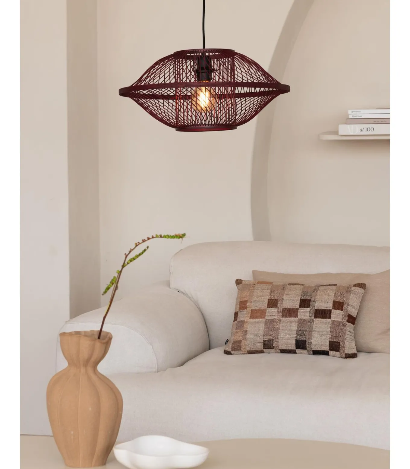Hanglamp Maui - Bordeaux - Ø50cm