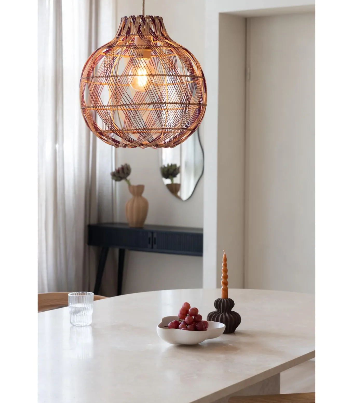 Hanglamp Mendoza - Naturel - Ø35cm