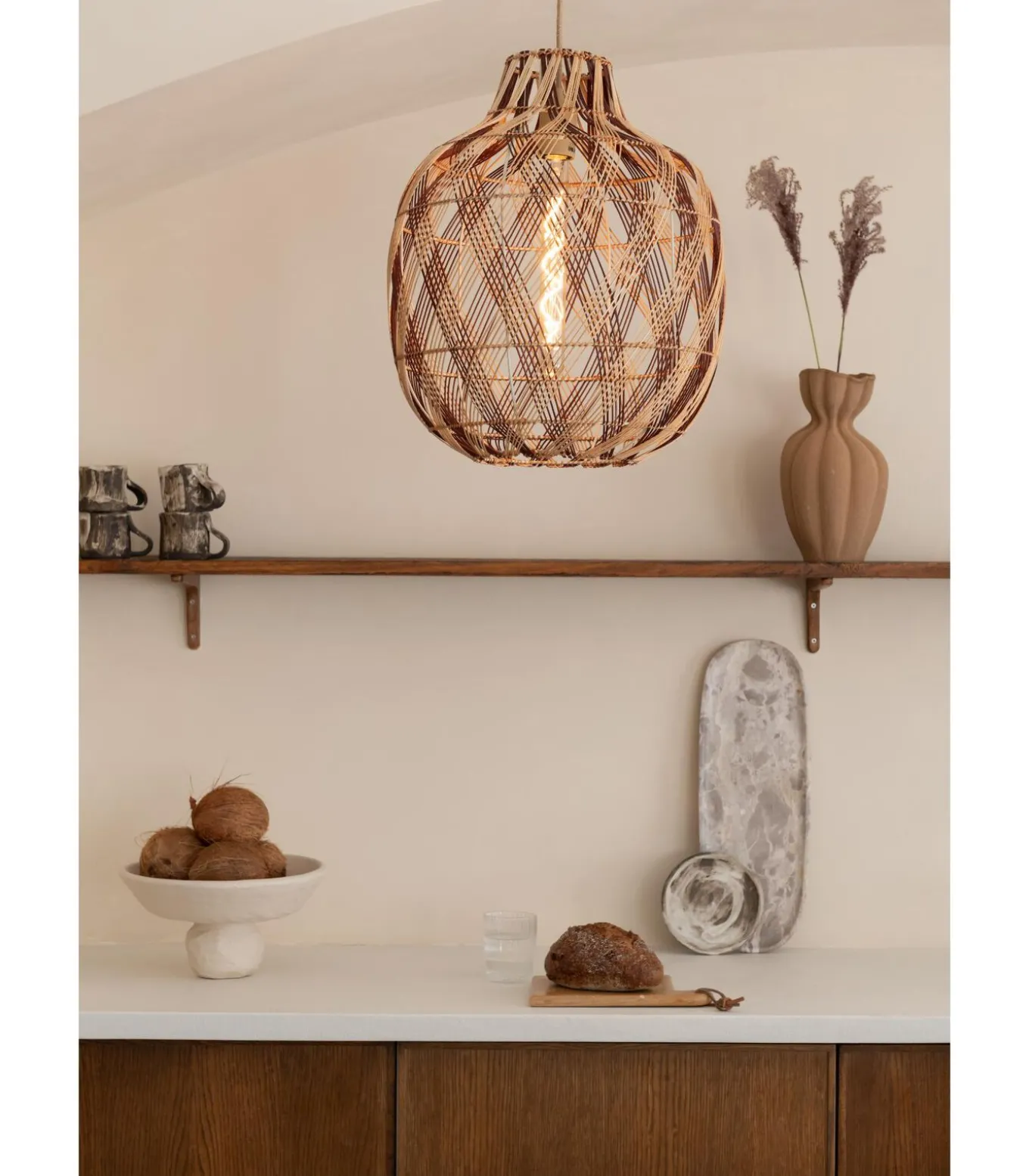 Hanglamp Mendoza - Naturel - Ø40cm