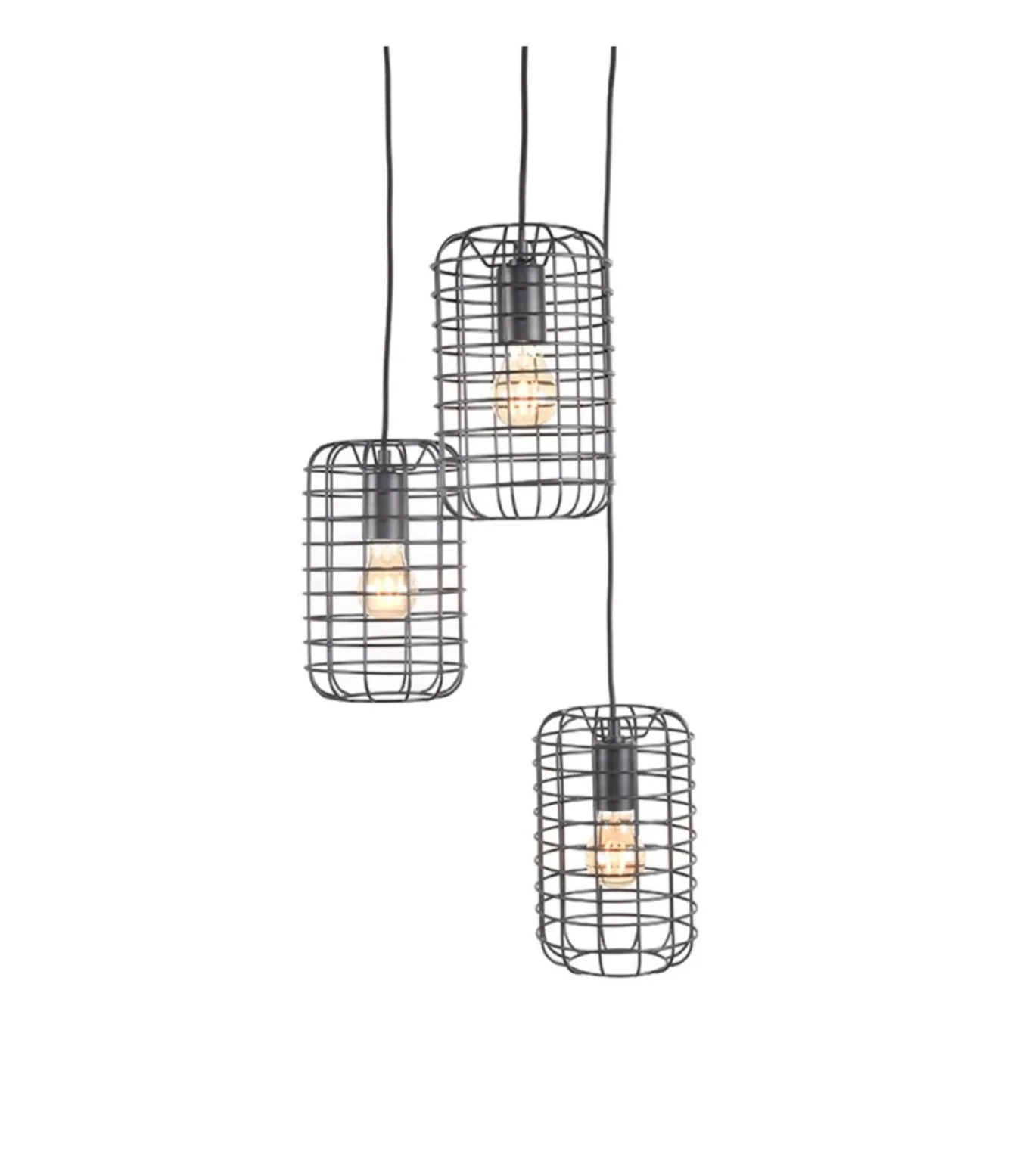 Hanglamp Solido 3-Lichts 32x32x127 cm