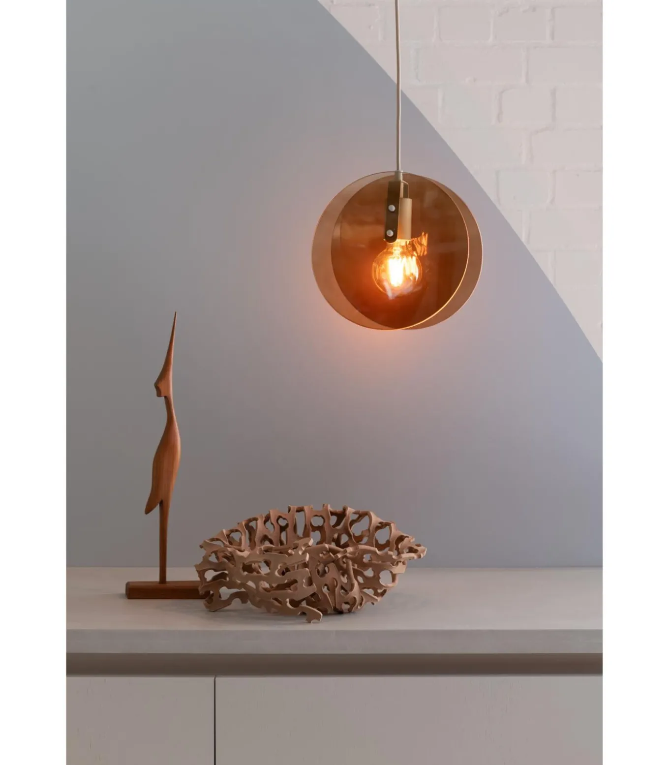 Hanglamp Toledo - Bruin - 22x25x278.5cm