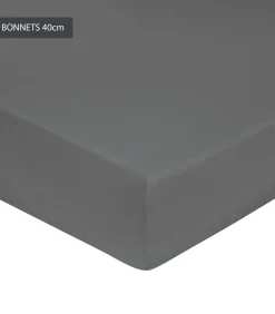 Hoeslaken ardoise - Satijn katoen