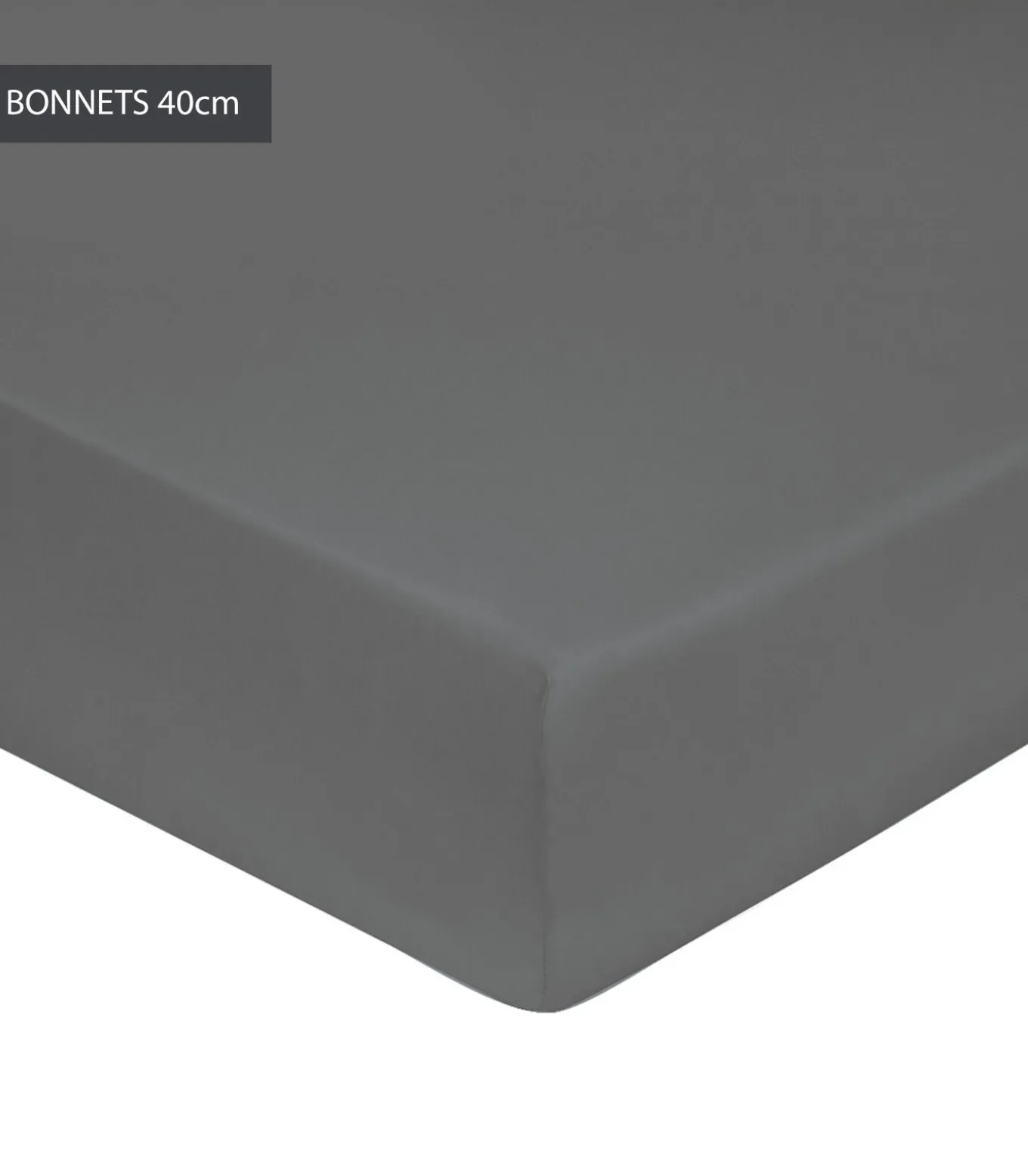 Hoeslaken ardoise - Satijn katoen