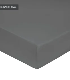 Hoeslaken ardoise - Satijn katoen