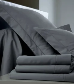 Hoeslaken ardoise - Satijn katoen