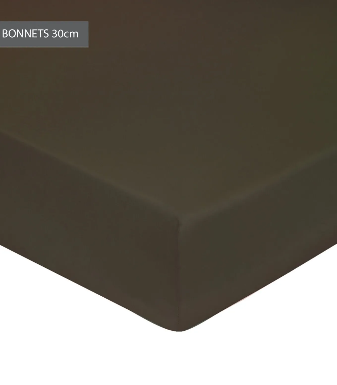 Hoeslaken ébène - Satijn katoen