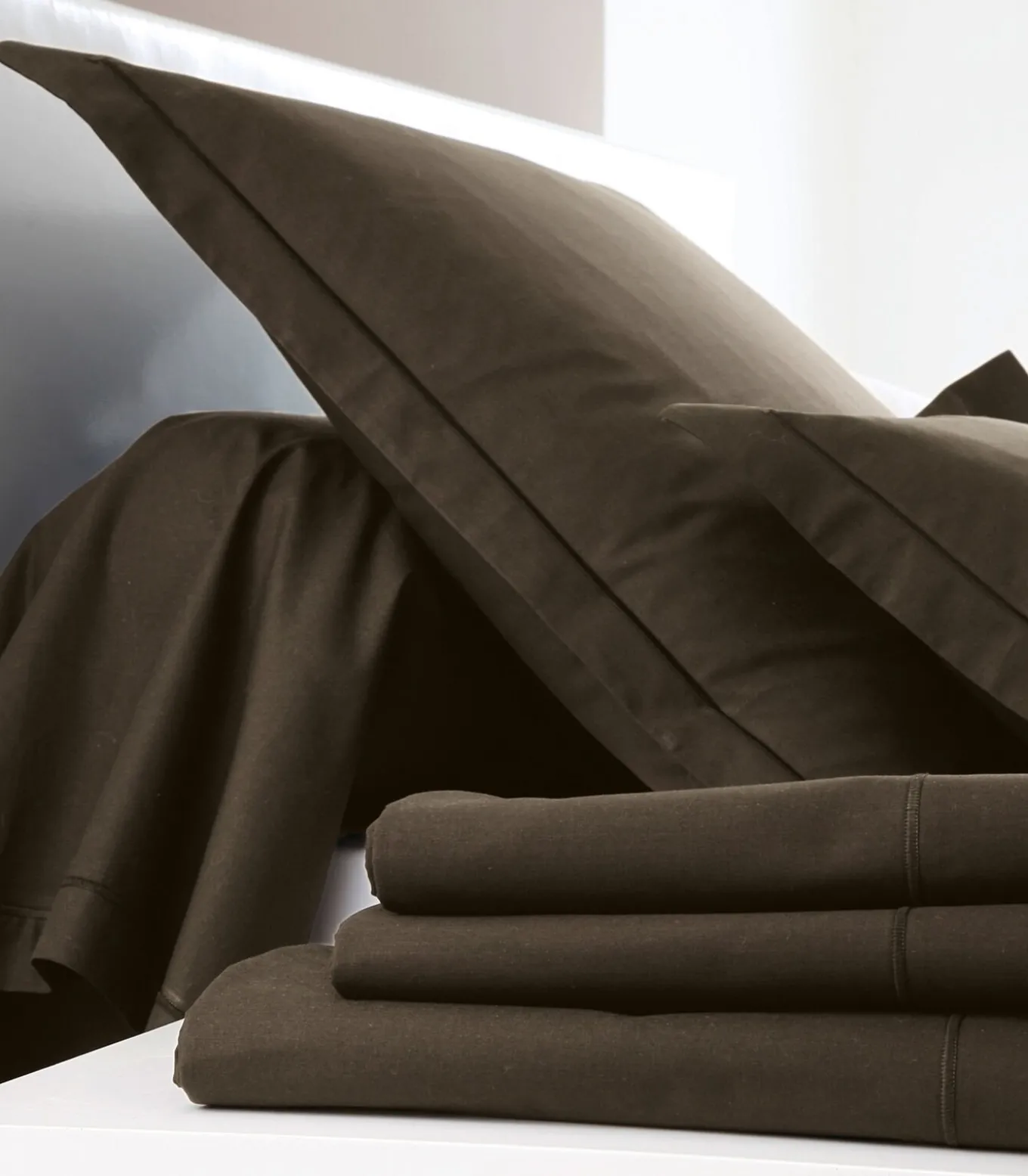 Hoeslaken ébène - Satijn katoen