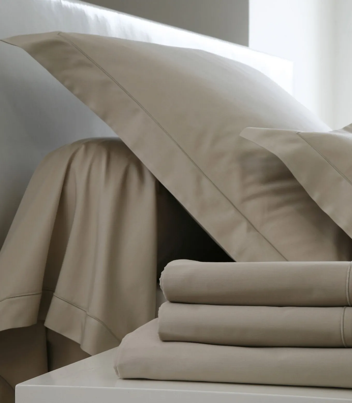 Hoeslaken chanvre - Satijn katoen