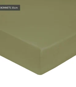 Hoeslaken kaki - Perkaal Katoen