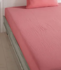 Hoeslaken katoen gaas mousseline