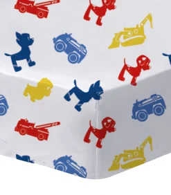 Hoeslaken van 100% katoen met print, PAW PATROL PATBOY