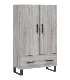 Hoge kast 69,5x31x115 cm bewerkt hout grijs sonoma eikenkleurig