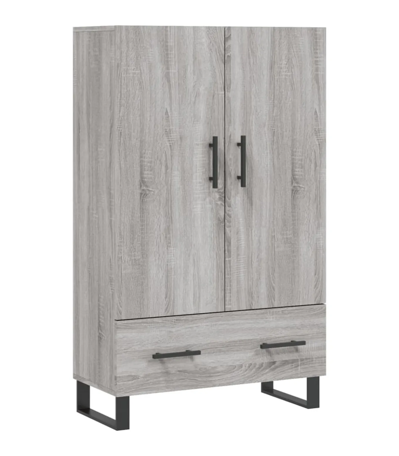 Hoge kast 69,5x31x115 cm bewerkt hout grijs sonoma eikenkleurig