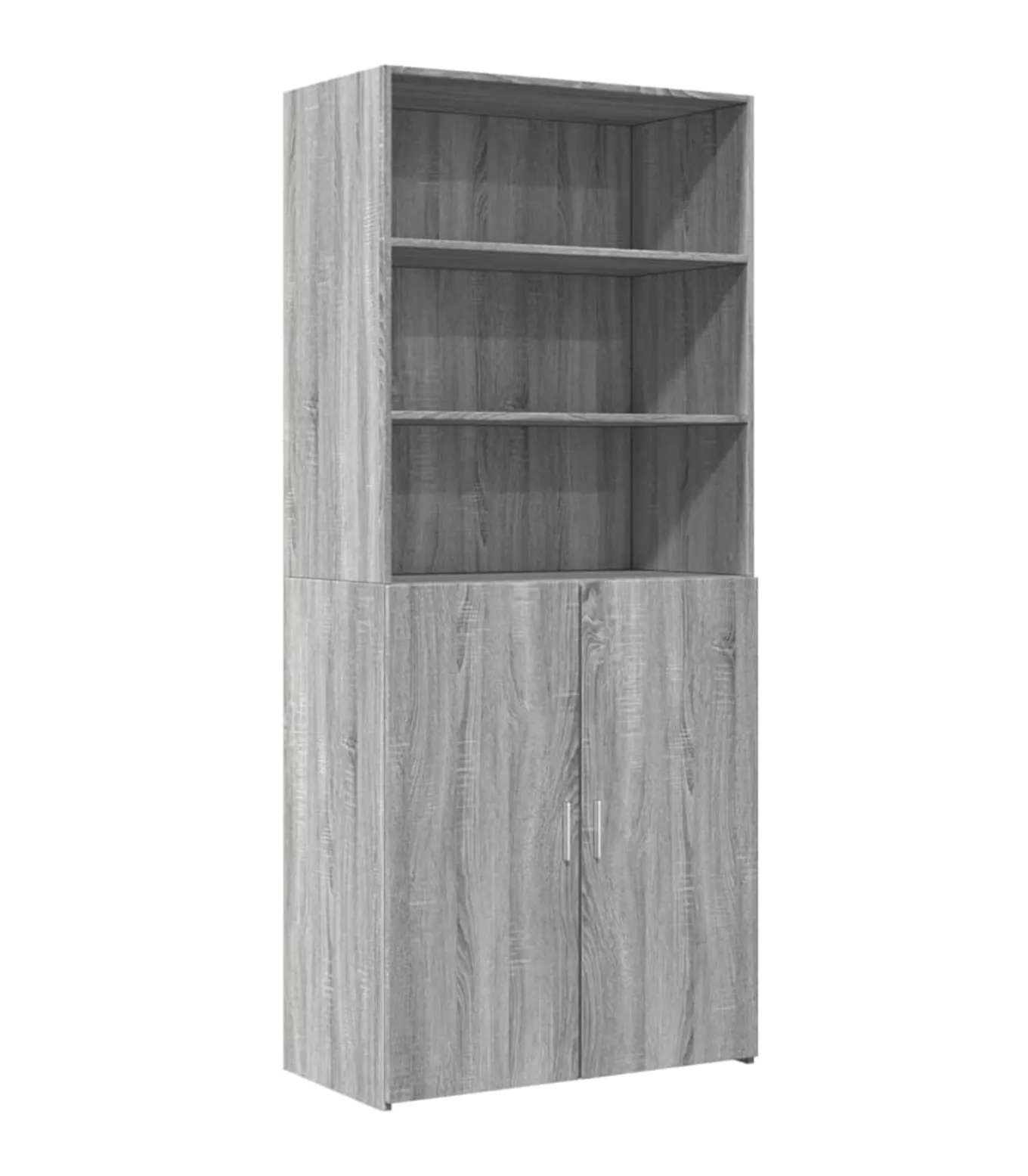 Hoge kast 80x42,5x185 cm bewerkt hout grijs sonoma eikenkleurig