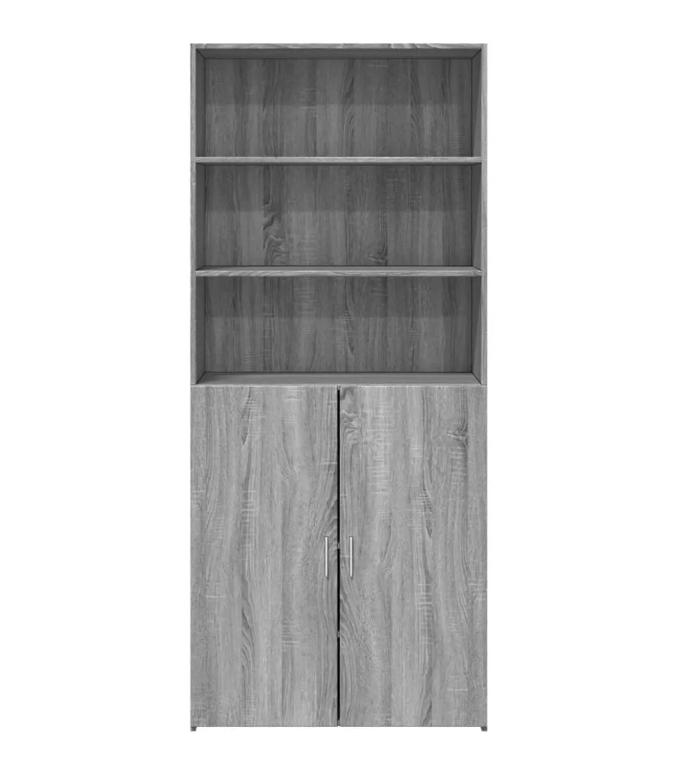 Hoge kast 80x42,5x185 cm bewerkt hout grijs sonoma eikenkleurig