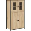 Hoge kast 62x32x106,5 cm bewerkt hout sonoma eikenkleurig