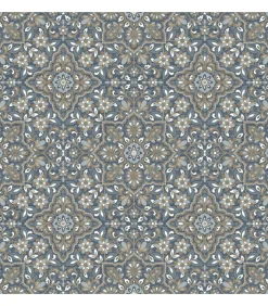 Homestyle Behang Portugese Tiles bruin en blauw